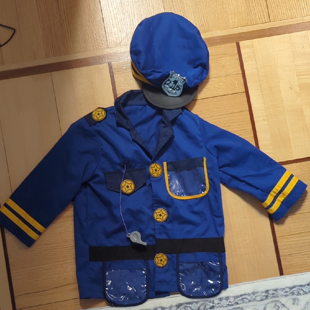 Melissa & Doug Police Officer Costume - Blue and Yellow